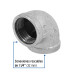 Codo 90° acero galvanizado de 1-1/4", FOSET