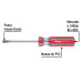 Desarmador plano 1/4 x 4" mango de PVC, PRETUL