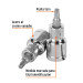Dado punta torx T-30, cuadro 1/2", TRUPER