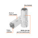 Dado largo de 15/16", 6 puntas, cuadro 3/4", TRUPER