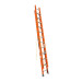Escalera de extensión, tipo II, 24 peldaños, fibra de vidrio