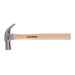 Martillo cabeza cónica 23 mm uña curva, mango madera, TRUPER