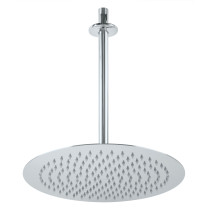 Regadera plato redondo 12" con brazo, cromo, FOSET RIVIERA