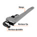 Llave stilson 12" cuerpo de aluminio, TRUPER