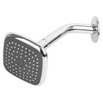 Regadera cuadrada 3-3/4" brazo y chapetón de acero, BASIC