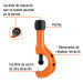 Cortador de tubo de cobre 3/16" a 2" cuchilla 18 mm, TRUPER