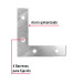 Bolsa c/24 escuadras planas cantoneras 2-1/2"x2-1/2", FIERO