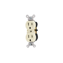 Contacto dúplex, 2 polos 3 hilos, Standard, marfil, VOLTECK