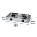 Parrilla de gas de sobreponer 2 quemadores, inox, FOSET