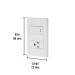 Placa armada 1 interruptor,1 contacto,1mod, Española, blanco