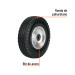 Rueda imponchable 8" para eje lateral, TRUPER