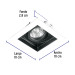 Luminario empotrable con 1 spot dirigible, blanco, VOLTECK