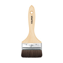 Brocha pelo de camello de 3" con mango de madera, TRUPER