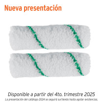 Bolsa c/2 felpas p/mini rodillo de microfibra 4"x3/8",TRUPER