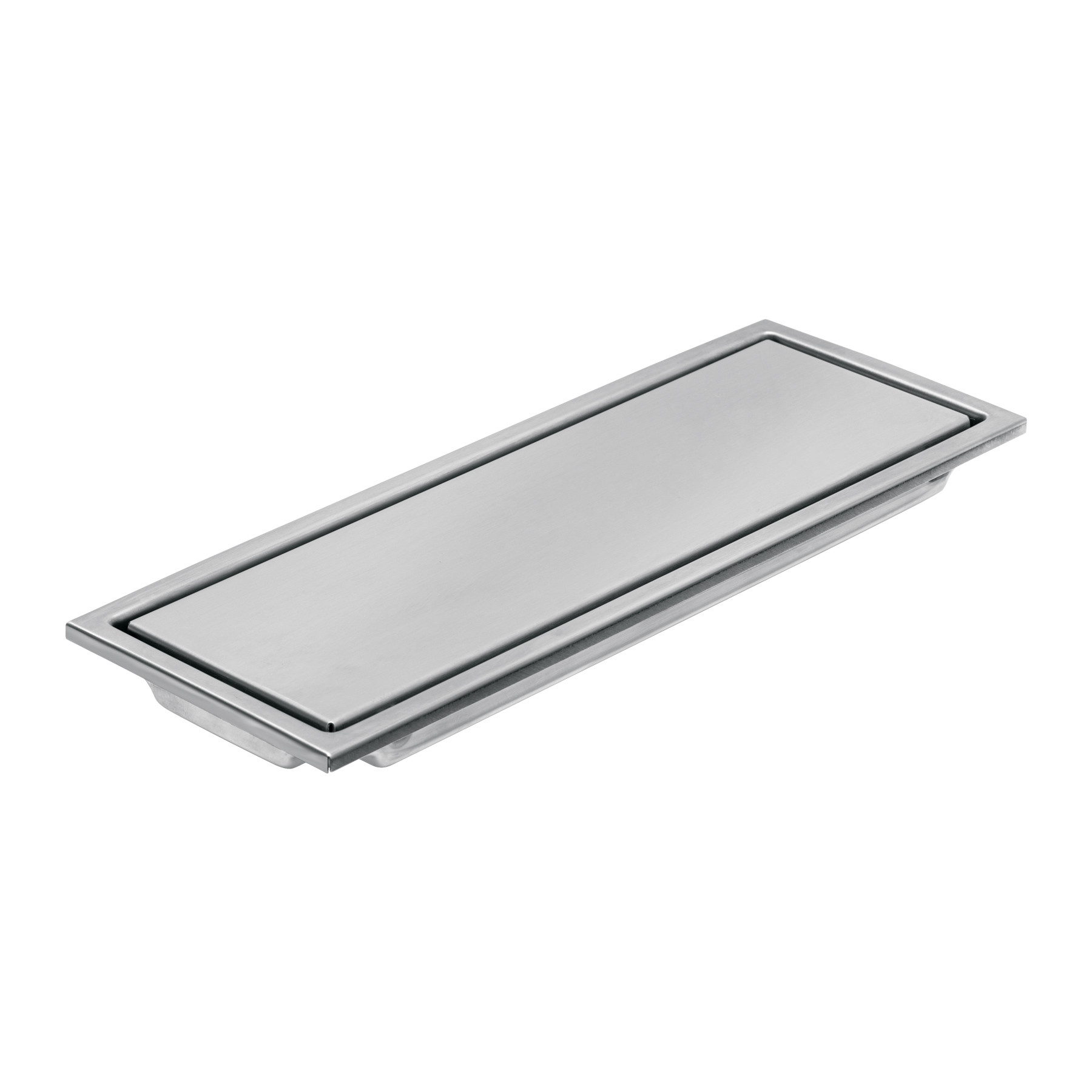 Resumidero rectangular 30x11cm reversible, inox, FOSET AQUA