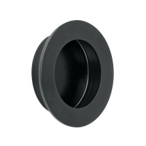 Jaladera de embutir circular No. 4 acabado negro