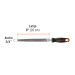 Lima plana muza 8" con mango Comfort Grip, TRUPER