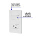 Placa armada 1 interruptor,1 contacto,1mod, Española, blanco