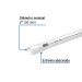 Tubo de 2" PVC hidráulico RD 26, 3m, 1.8kg, FOSET