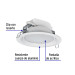 Luminario LED empotrable 6 W 6500 K, redondo, VOLTECK
