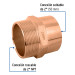 Conector de cobre, rosca exterior 2", FOSET