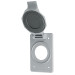 Placa tipo FS con cubierta, sencilla, sobreponer, VOLTECK