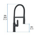 Monomando nariz flexible para fregadero, negro,FOSET RIVIERA