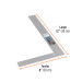 Escuadra 8"x12" de acero para cantero, TRUPER