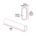Tubo ovalado para clóset, 3 m, aluminio, HERMEX