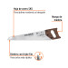 Serrucho Rapid 20", 7 DPP, mango de madera, TRUPER