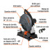 Tronzadora / cortadora de metales 14", mango recto, 2200 W
