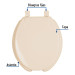 Asiento redondo para WC, abierto, hueso, AQUA