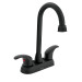 Mezcladora lavabo 4" negro, tipo bar, palanca, AQUA