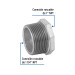Reducción bushing acero galvanizado 1-1/4 x 1", FOSET