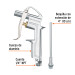 Pistola de aluminio para sopletear, boquilla ext 4",TRUPER