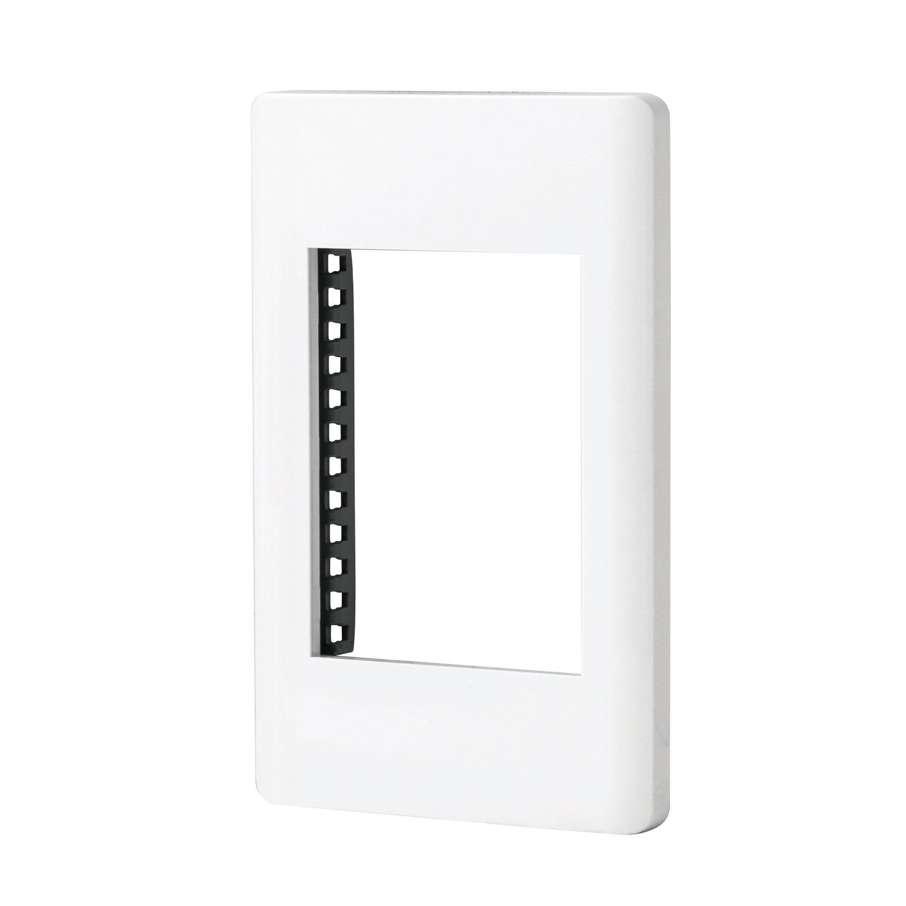 Placa blanca de 1 ventana 3 módulos, línea Lisboa, VOLTECK