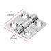 Bisagra rectangular 1" acero inoxidable, HERMEX