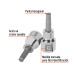 Dado punta hexagonal de 6 mm, cuadro 3/8", TRUPER