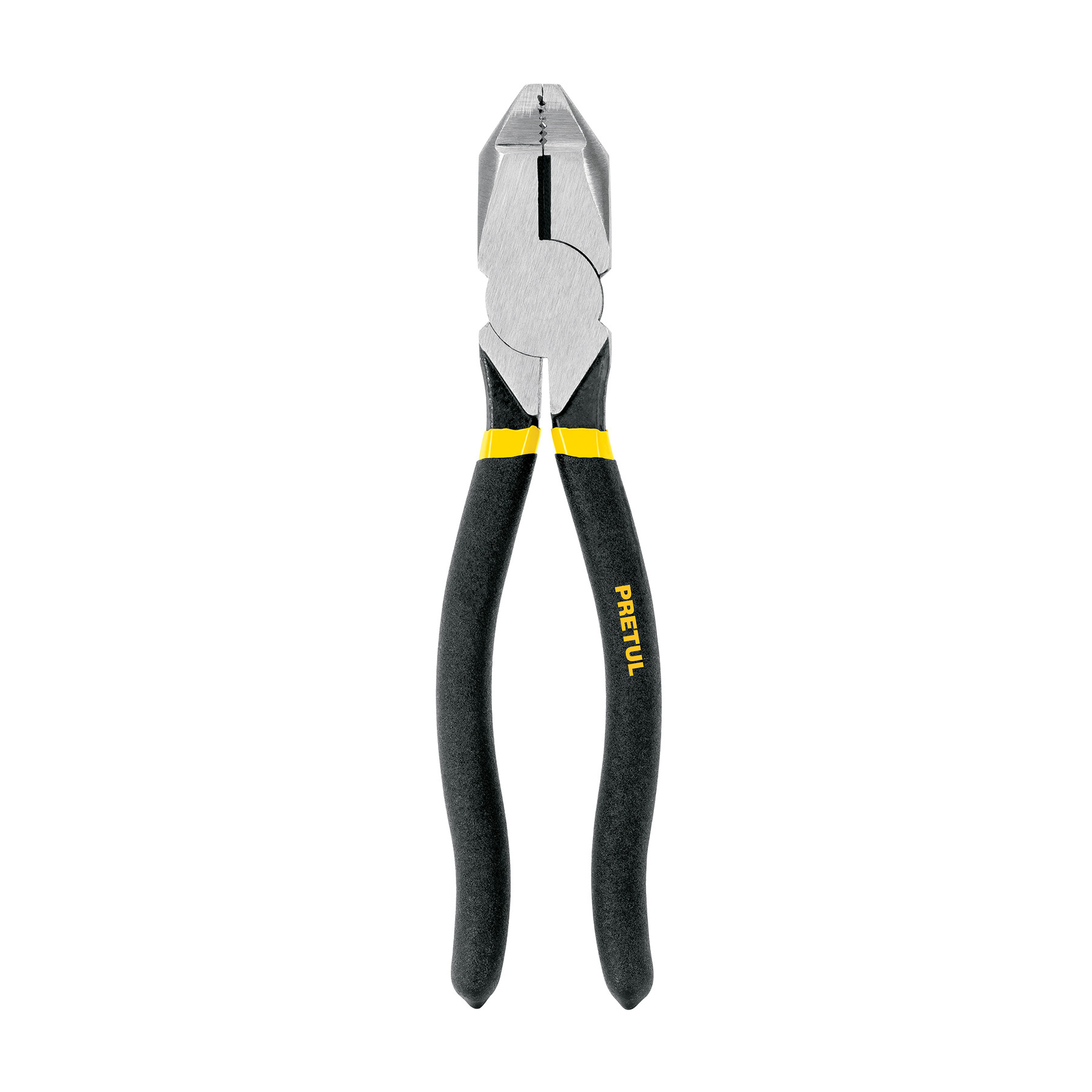 Pinza para electricista 8" uso rudo, mango de PVC, PRETUL
