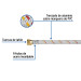 Manguera para gas, aluminio, 3/8" flare, 500 cm, FOSET BASIC