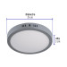 Luminario LED plafón 18W 6500K, redondo, gris, VOLTECK