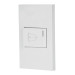 Placa armada 1 interruptor de timbre,1.5mod, Española,blanco