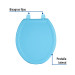 Asiento redondo ligero para WC, abierto, azul, BASIC
