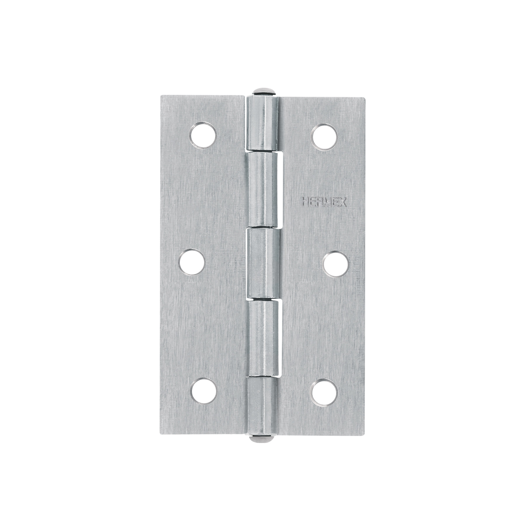 Bisagra rectangular 3-1/2" acero pulido, HERMEX