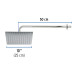 Regadera plato cuadrado 10" con brazo, cromo, FOSET RIVIERA