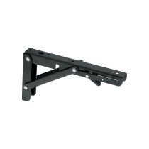 Ménsula plegable de acero negra 4" x 8", FIERO