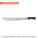 Machete estándar 18" cacha negra inyectada, TRUPER