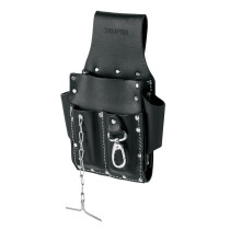 Porta herramientas grande de cuero, 7 compartimentos, TRUPER