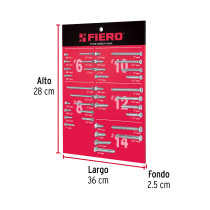 Exhibidor de pijas cabeza plana, FIERO