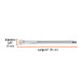 Extensión para matraca, cuadro 1/4", largo 6", TRUPER